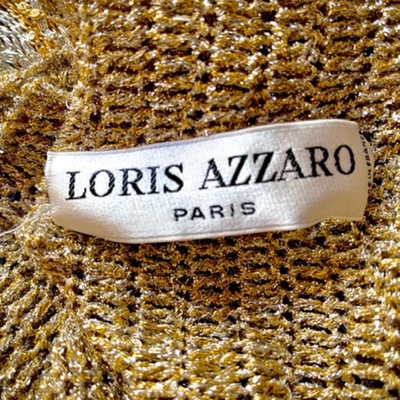 RARE 1970s authentic Loris Azzaro Gold & Silver Chain & Knit Top w/ Chain Tassel - Picture 9 of 9
